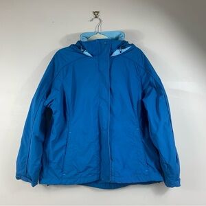 L.L. Bean Women's Hooded Medium Teal Jacket -Large